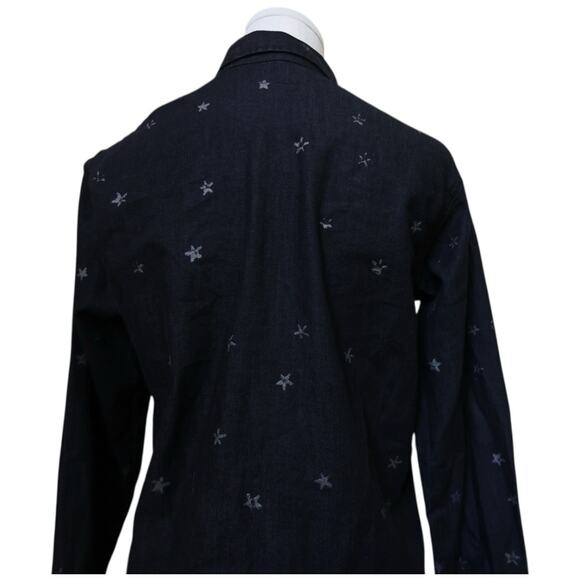Current/Elliott The Perfect Shirt Washed Black with Mini Stars Size 1 - Picture 15 of 15